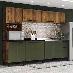 Cozinha Completa Modulada 5 Peças 14 Portas 1 Gaveta 1 Nicho Espaguete - 1 Cozinha Completa Modulada 5 Peças 14 Portas 1 Gaveta 1 Nicho Espaguete - 1