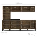 Ver imagem 3 de Cozinha Completa Modulada 5 Peças 14 Portas 1 Gaveta 1 Nicho Espaguete