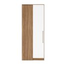 Ver imagem 1 de Módulo Guarda-Roupa Canto 1 Porta com Maleiro Irlanda Branco/Amendola
