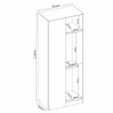 Ver imagem 4 de Módulo Guarda-Roupa Canto 1 Porta com Maleiro Irlanda Branco/Amendola
