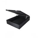Ver imagem 1 de Cama Box Baú Casal Sintético Preto 138x188