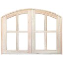 Ver imagem 1 de Janela de Madeira Vitro de Abrir em Arco Padrão Cedro Batentes de 14 Cm - 1.20 (l) X 1.20 (a)