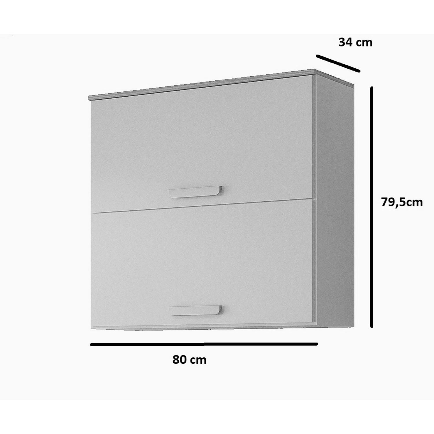 Armário Aéreo 2 Portas Basculantes 80cm Eliana Yescasa - 3