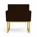 Ver imagem 4 de Poltrona Decorativa Reforçada para Recepção e Sala de Espera Marrom