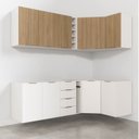 Ver mais imagens de Cozinha Planejada 8 Peças sem Tampo Ipanema CabeCasa MadeiraOriginals Marrom/Acácia/Branco