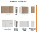 Ver imagem 3 de Cozinha Planejada 8 Peças sem Tampo Ipanema CabeCasa MadeiraOriginals Marrom/Acácia/Branco