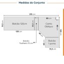 Ver imagem 2 de Cozinha Planejada 8 Peças sem Tampo Ipanema CabeCasa MadeiraOriginals Marrom/Acácia/Branco