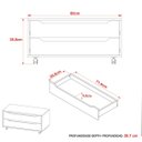 Ver imagem 6 de Balcão para Gabinete de Banheiro 2 Gavetas e Rodízios Branco