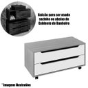 Ver imagem 5 de Balcão para Gabinete de Banheiro 2 Gavetas e Rodízios Branco
