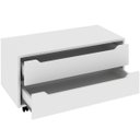 Ver imagem 4 de Balcão para Gabinete de Banheiro 2 Gavetas e Rodízios Branco