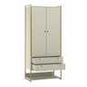 Closet Industrial Modulo 2 Portas 2 Gavetas Off White - Olivar Móveis - 5