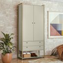 Ver imagem 1 de Closet Industrial Modulo 2 Portas 2 Gavetas Off White - Olivar Móveis