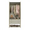 Closet Industrial Modulo 2 Portas 2 Gavetas Off White - Olivar Móveis - 3