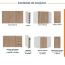Ver imagem 3 de Cozinha Planejada 8 Peças sem Tampo Ipanema CabeCasa MadeiraOriginals Marrom/Acácia