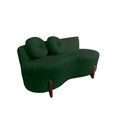 Ver imagem 2 de Namoradeira Sofá Feijão Lounge 120cm Orgânica Veludo Verde