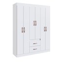 Ver imagem 3 de Guarda-Roupa 30206 6 Portas 2 Gavetas Rivera Branco
