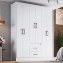 Ver imagem 1 de Guarda-Roupa 30206 6 Portas 2 Gavetas Rivera Branco
