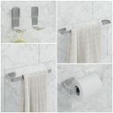 Ver imagem 1 de Kit de Acessórios para Banheiro 5 Peças 2 Cabides Stander:polido