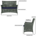 Ver imagem 5 de 1 Sofá Área Externa Igapó Alumínio Fendi Corda Náutica E10 Verde