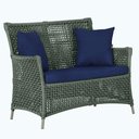 Ver imagem 1 de 1 Sofá Área Externa Igapó Alumínio Fendi Corda Náutica E10 Verde