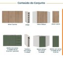 Ver imagem 4 de Cozinha Modulada 8 Peças sem Tampo Ipanema CabeCasa MadeiraOriginals Verde/Acácia/Folha