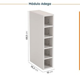 Cozinha Modulada 8 Peças sem Tampo Ipanema CabeCasa MadeiraOriginals - 13