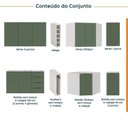 Ver imagem 4 de Cozinha Modulada 8 Peças sem Tampo Ipanema CabeCasa MadeiraOriginals Verde/Folha