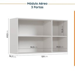 Cozinha Modulada 8 Peças sem Tampo Ipanema CabeCasa MadeiraOriginals - 11