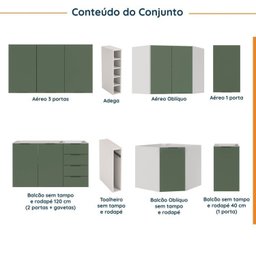 Cozinha Modulada 8 Peças sem Tampo Ipanema CabeCasa MadeiraOriginals - 4