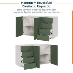 Cozinha Modulada 8 Peças sem Tampo Ipanema CabeCasa MadeiraOriginals - 17