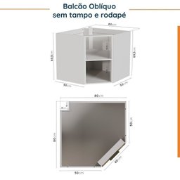 Cozinha Modulada 8 Peças sem Tampo Ipanema CabeCasa MadeiraOriginals - 19