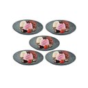Ver imagem 3 de Kit 5 Pratos Raso Redondo Pedra Sabão Sobremesa e Bolos 18cm