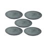 Kit 5 Pratos Raso Redondo Pedra Sabão Sobremesa e Bolos 18cm - 1