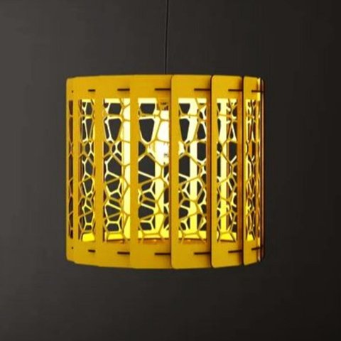 Luminária Teto Tipo Pendente São Thomé Mdf - Completa - Cor: Preta