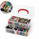 Ver imagem 1 de Maleta Multiuso Organizadora Kit Box Plasnorthon 2 Andares 3 Divisoes Compartimentos Empilhaveis