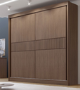 Ver imagem 2 de Guarda Roupa Cancun 2 Portas 100%MDF Ripado - Ddoro Móveis