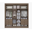Ver imagem 3 de Guarda Roupa Cancun 2 Portas 100%MDF Ripado - Ddoro Móveis
