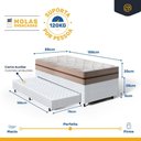 Ver mais imagens de Cama Box com Colchão de Molas Ensacadas Classic Pocket + Auxiliar de Espuma Unique Solteiro 88cm