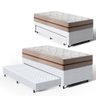 Cama Box com Colchão de Molas Ensacadas Classic Pocket + Auxiliar de Espuma Unique Solteiro 88cm - 1