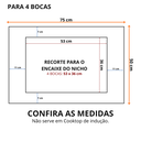 Ver imagem 4 de Balcão de Cozinha Armário para Fogão Cooktop 4 Bocas com Nicho para Forno Elisa - Savana/Off-White