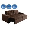 Sofá Londres 250cm Retrátil Reclinável Marrom – WS - 2