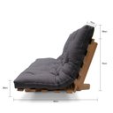 Ver imagem 3 de Sofá-cama Futon Slim L 03 Lugares Cor Cinza FUTON BRASIL