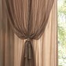 Cortina Sala Renda C/ Forro 3,00 larg x 1,80 alt Marrom - 2