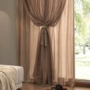 Ver imagem 5 de Cortina Sala Renda c/ Forro 3,00 Larg X 1,80 Alt Marrom