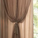 Ver imagem 4 de Cortina Sala Renda c/ Forro 3,00 Larg X 1,80 Alt Marrom