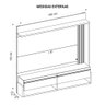 Painel para Tv até 60 Polegadas Vivenda Cinza Caemmun - 6