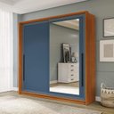 Ver imagem 1 de Guarda Roupa 180,1cm 2 Portas de Correr com Espelho 240853 Valência Politorno Móveis