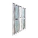 Ver imagem 4 de Porta Balcão de Alumínio Branco 6 Folhas 210x150 com Fechadura Linha 25