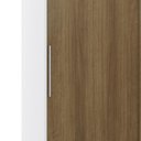 Ver imagem 4 de Guarda Roupa Solteiro 135cm 2 Portas e Espelho Delphi Branco/avelã L01 - Mpozenato