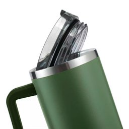 Copo Térmico Inox 1200ml com Alça e Canudo:branco - 6